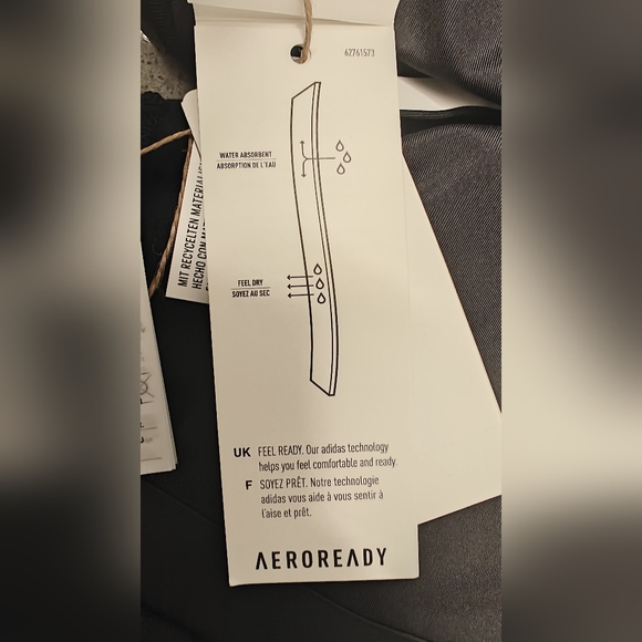 Adidas Black 3 White Stripe Active Bra Top Size 2X New W/Tags - Picture 10 of 10